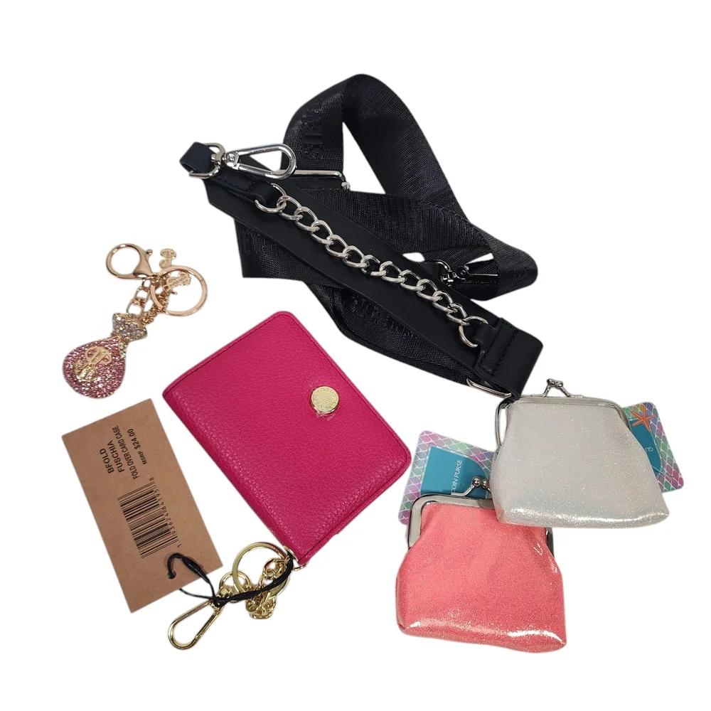 Accessorie Bundle Steve Madden Coin Bags Purse Strap Small Wallet Key Chain New